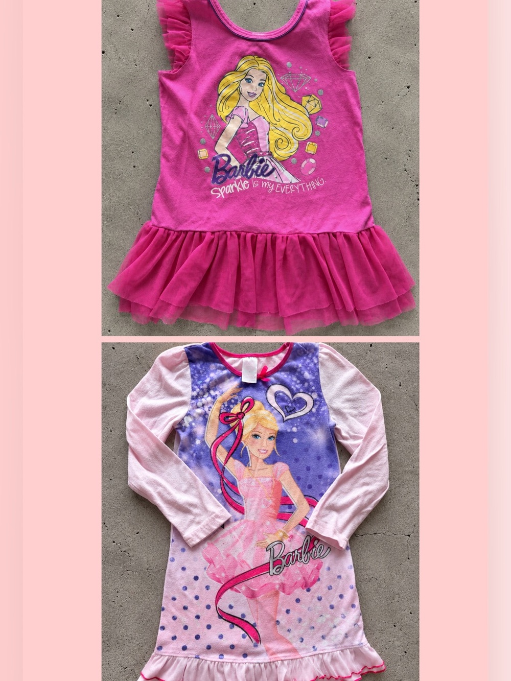 y2k Barbie Pink Tulle Top and Nightgown ballerina set, size 6T